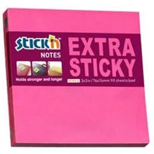 Hopax Extra 90 YP 76x76 Neon Pembe Stıckn Yapışkanlı Not Kağıdı