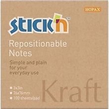 Hopax Kraft 100 YP 76x76 Stıckn Yapışkanlı Not Kağıdı