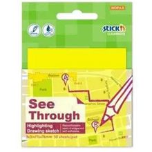 Hopax Stickn Yarı Saydam 50 Yaprak 76x76 mm Yapışkanlı Not Kağıdı