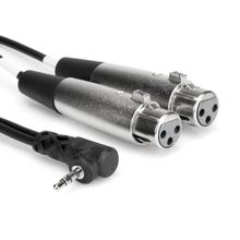 Hosa 3.5 mm 90 Derece TRS (M) Dual XLR (F) Stereo Breakout 60 cm Kablo