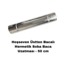 Hoşseven HDU 10 Üstten Bacalı Ayaklı 50 cm Doğalgaz Soba Baca Uzatması