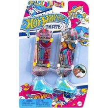 Hot Wheels HXL17-HXL18 Skate Retro Temalı 2'li Ayakkabı ve Parmak Kaykay