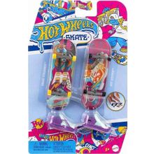 Hot Wheels HXL17-HXL19 Skate Retro Temalı 2'li Ayakkabı ve Parmak Kaykay