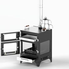 HOTBBAQ KF-HB-012 Hot Mood Four Glass Pro Kamp Sobası