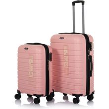 Hotowa Gold PP 8010 Pembe TSA Kilitli İkili Valiz Seti