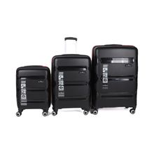 Hotowa Gold PP 8011 Siyah TSA Kilitli Üçlü Set Valiz