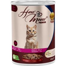 How Meow Biftekli Yetişkin 12x400 gr Yaş Kedi Mama