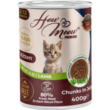How Meow Kuzulu Yavru Kedi 12x400 gr Yaş Mama