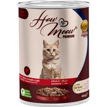 How Meow Tavuk Ciğerli Yetişkin Kedi 12x400 gr Yaş Mama