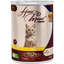 How Meow Tavuklu Yetişkin Kedi 12x400 gr Yaş Mama
