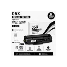 HP 05X-CE505X-CRG-719H-CF280X Siyah 6500 Sayfa Muadil Toner