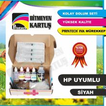 HP 350 Uyumlu Siyah Kartuş Dolum Seti