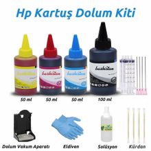 HP 3730 Uyumlu Kartuş Dolum Seti