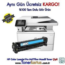 HP 410X-CF411X Mavi Yüksek Kapasiteli Muadil Toner