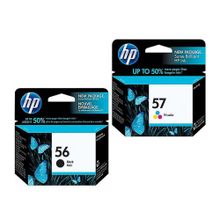 HP 56 + 57 C6656AE C6657AE Siyah ve Renkli Orijinal Kartuş Seti
