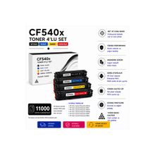 HP CF540X Siyah Mavi Sarı Kırmızı 4'lü Toner Set