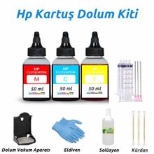 HP Deskjet 2130 Uyumlu Renkli Kartuş Dolum Seti