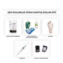 HP OfficeJet 7500A 200 Dolumluk Siyah Uyumlu Kartuş Dolum Seti