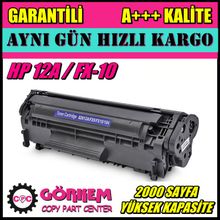 HP Q2612A FX10 1010 1018 1020 1020 1022 3015 3020 Muadil Toner