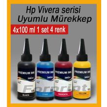 HP Vivera Uyumlu 4x100ml Kartuş Mürekkep Seti