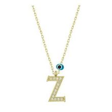 HSRC 925 Ayar Gümüş Nazar Gold Z Harfi Kadın Gümüş Kolye