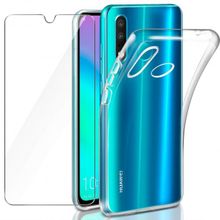 Huawei P30 Lite Şeffaf Süper Kırılmaz Cam + Uyumlu Silikon Kılıf