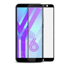 Huawei Y6 2018 9D Siyah Ekran Koruyucu Uyumlu Kırılmaz Cam