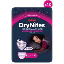 Huggies Drynites 8-13 Yaş 30-48 kg 12 Paket 108 Adet Kız Gece Külodu
