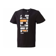 Hummel 911562-2001 Balder Bisiklet Yaka Baskılı Siyah Erkek T-Shirt