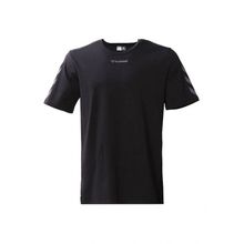 Hummel 911606-2001 Bisiklet Yaka Baskılı Siyah Erkek T-Shirt