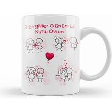 Humuts 0204 Sevgililer Günü Sevgiliye Hediye Kupa Bardak