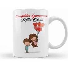 Humuts 022 Sevgililer Günü Sevgiliye Hediye Kupa Bardak
