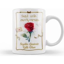 Humuts 025 Sevgililer Günü Sevgiliye Hediye Kupa Bardak