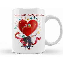 Humuts 0259 Sevgililer Günü Sevgiliye Hediye Kupa Bardak