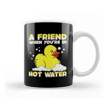 Humuts A Friend When You're In Hot Water Cute Baby Duck Kupa Bardak