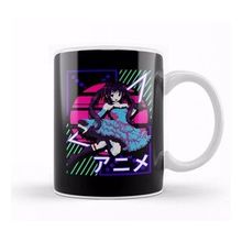 Humuts Aesthetic Vaporwave Anime Girl Edm Dance Music Kupa Bardak