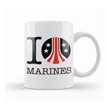 Humuts Aliens I Heart Marines Kupa Bardak