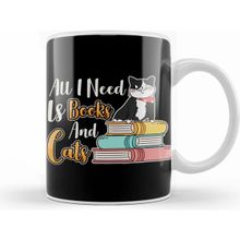 Humuts All I Need is Books And Cats Cute Bookworm Cat Kupa