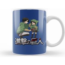 Humuts Anime Little Eren Big Levi Beyaz Kupa