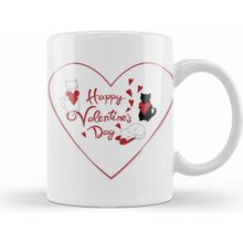 Humuts Aşk Kediler Happy Valentine's Cats Kupa Bardak