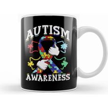 Humuts Autism Awareness Ribbon Autism Awareness Supporter Kupa Bardak