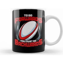 Humuts Awesome To Go Forwards You Must Go Backwards Rugby Kupa Bardak