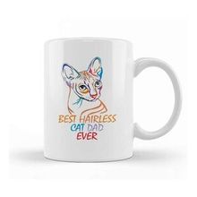Humuts Best Cat Dad Ever Best Hairless Cat Dad Ever Cat Daddy Kedi Kupa Bardak