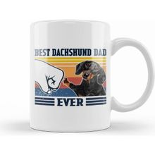 Humuts Best Dachshund Dad Ever Vintage Father Day Köpek Kupa Bardal