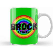 Humuts Brock Lesnar Vintage Retro Rainbow Style Warriors Design Wrestlers Gift Kupa Bardak