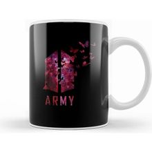 Humuts Bts Wings Logo With Destructive Butterfly Red Galaxy Army Kpop Kupa