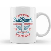 Humuts California Surf Beach Beyaz Kupa