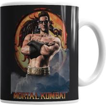 Humuts Camiseta Mortal Kombat Jonny Cage Game Beyaz Kupa