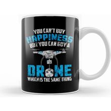 Humuts Can T Buy Happiness You Can Buy A Drone Distressed Beyaz Kupa