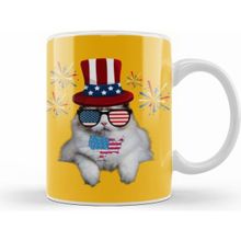 Humuts Cat 4th Of July Gift Independence Day Kupa Bardak